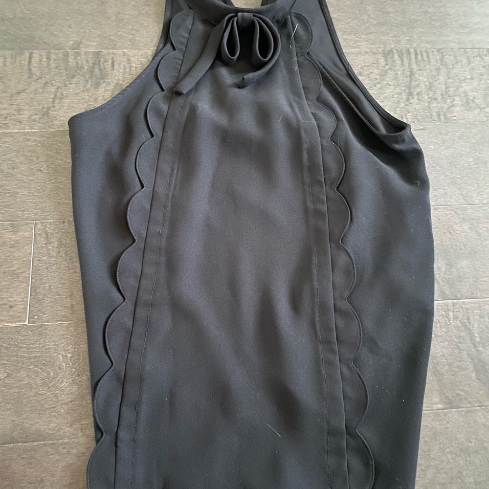 Victoria Beckham for Target Black Scalloped Halter Top